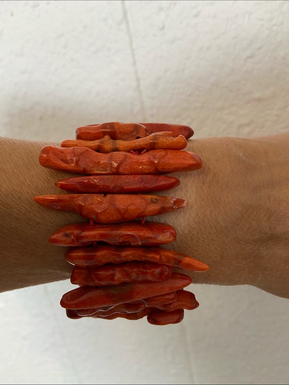 Vintage Fire Coral Bracelet